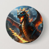 "Infernos Atem: Die Flamme des Drachen" Button (Vorderseite)