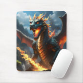 "Infernos Atem: Die Flamme des Drachen" Mousepad (Mit Mouse)