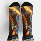 "Infernos Atem: Die Flamme des Drachen" Socken (Oben)