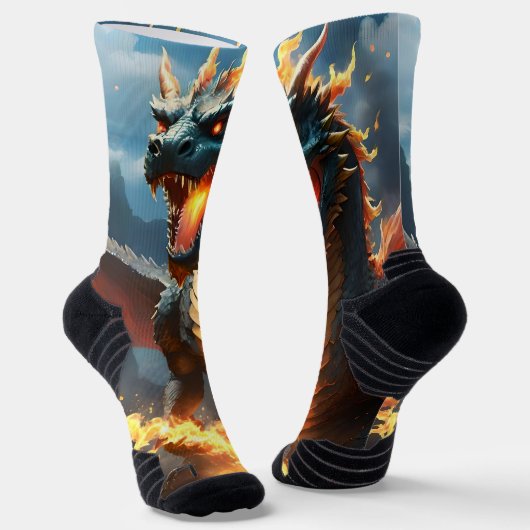 "Infernos Atem: Die Flamme des Drachen" Socken (Gewinkelt)