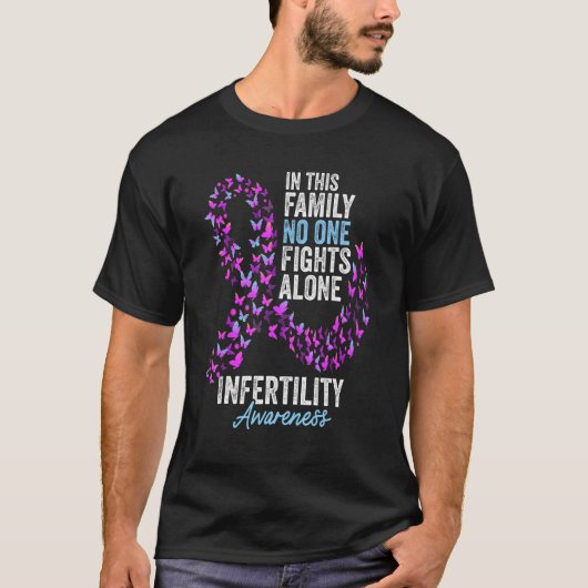 Infertility Awareness Month Butterflies Pink And B T-Shirt (Vorderseite)