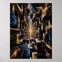 Infinite Cube Tunnel Poster -