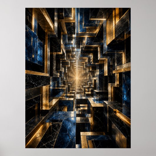 Infinite Cube Tunnel Poster - (Vorne)