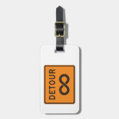 Infinite Detours Sign Cycling Gepäckanhänger (Vorderseite vertikal)