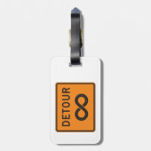 Infinite Detours Sign Cycling Gepäckanhänger (Rückseite vertikal)