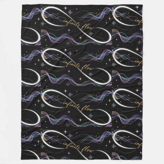 Infinite Flow Minimalist Frequency Fleece-Decke Fleecedecke (Vorderseite)