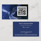 Infinite Gnade | Winged Angel QR Code Visitenkarte (Vorne/Hinten)