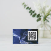 Infinite Gnade | Winged Angel QR Code Visitenkarte (Stehend Vorderseite)