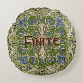 Infinite - Green Abstract by Alexandra Cook Rundes Kissen