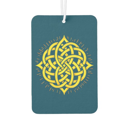 Infinite Harmony: Sacred Mandala Celtic Symbol Art Autolufterfrischer (Rückseite)