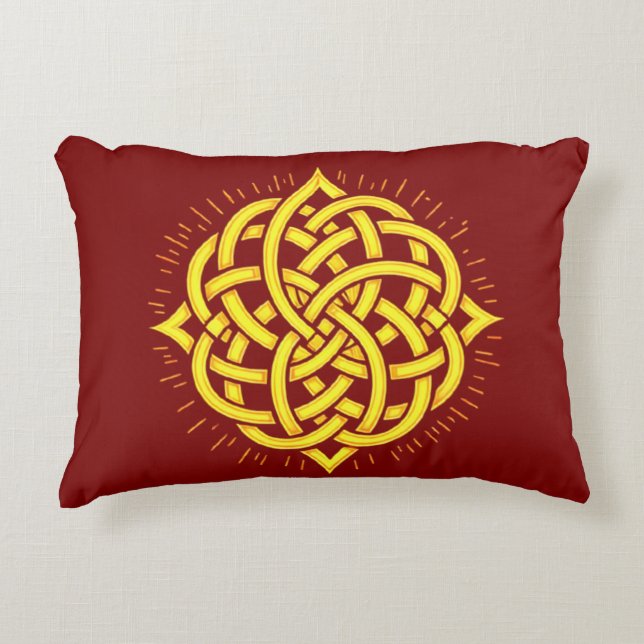 Infinite Harmony: Sacred Mandala Celtic Symbol Art Dekokissen (Vorderseite)