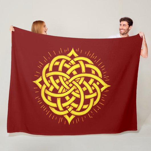Infinite Harmony: Sacred Mandala Celtic Symbol Art Fleecedecke (Beispiel)