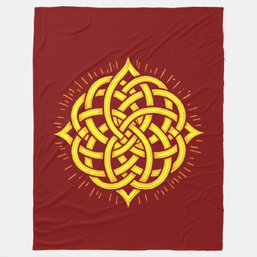 Infinite Harmony: Sacred Mandala Celtic Symbol Art Fleecedecke (Vorderseite)