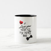 Infinite Love for Dad Zweifarbige Tasse (Mittel)