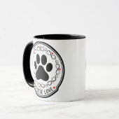Infinite Love Paw Print Pet Memorial Mug Tasse (Vorderseite Links)