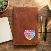 Infinite Love Rainbow Heart Die-Cut Aufkleber