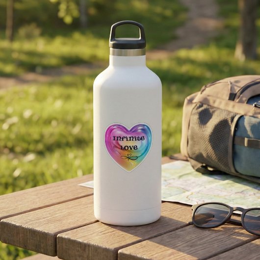 Infinite Love Rainbow Heart Die-Cut Aufkleber