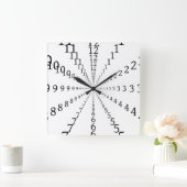 Infinite Numbers Quadratische Wanduhr (Zuhause)