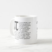 Infinite Pi Answers Funny Mug Kaffeetasse (Vorderseite Links)