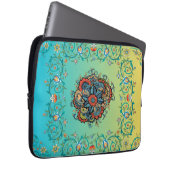 Infinite Splendor - Green Mehndi Floral Design Laptopschutzhülle (Vorne Rechts)