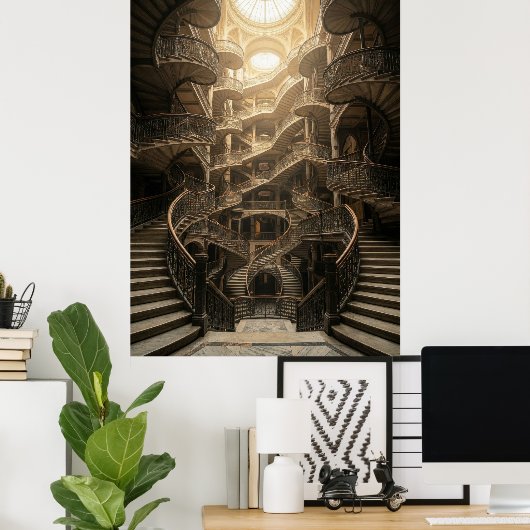Infinite Staircase Grand Architecture Poster (Heimbüro)