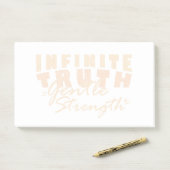 Infinite Truth, Gentle Strength  Post-it® Notes Post-it Klebezettel (Auf Schreibtisch)