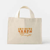 Infinite Truth, Gentle Strength Tote Bags Mini Stoffbeutel (Rückseite)