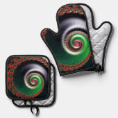 Infinite Whirl Ofenhandschuh & Topflappen-Set (Vorderseite/Rückseite)