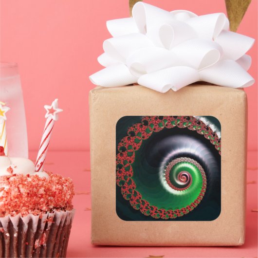 Infinite Whirl Quadratischer Aufkleber (Party)