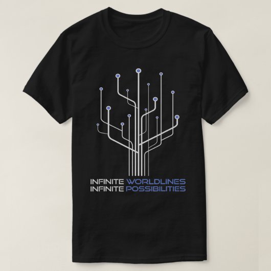 Infinite Wordlines Time Traveller Time Machine Tim T-Shirt (Design vorne)