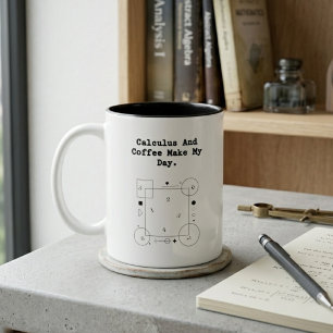 Infinitesimalrechnung & Kaffeeliebhaber Tägliches Zweifarbige Tasse