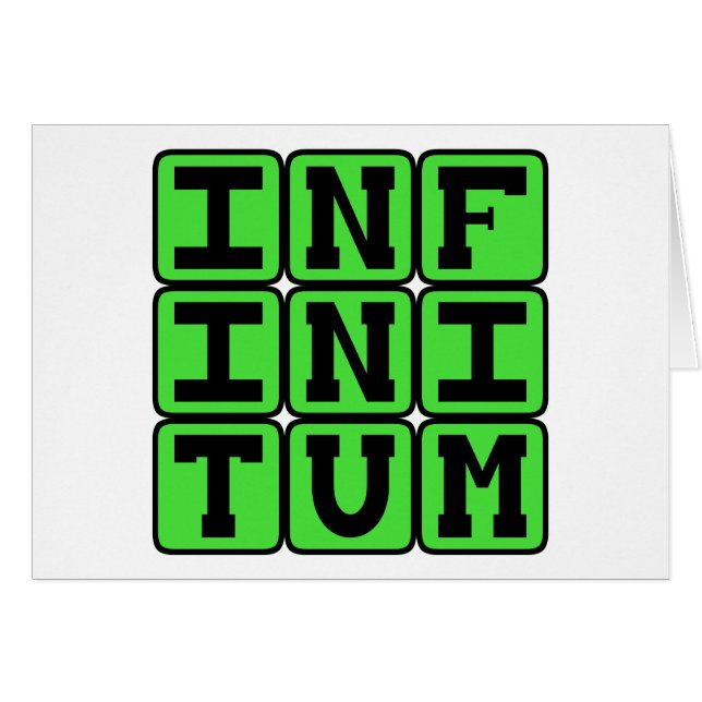 Infinitum, Unendlichkeit, lateinische Phrase (Vorderseite (Horizontal))