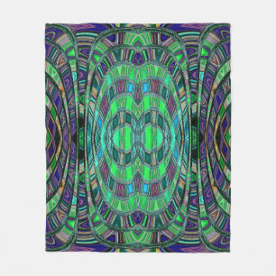 Infinity Arch Fleece Blanket - sauber grün & blau