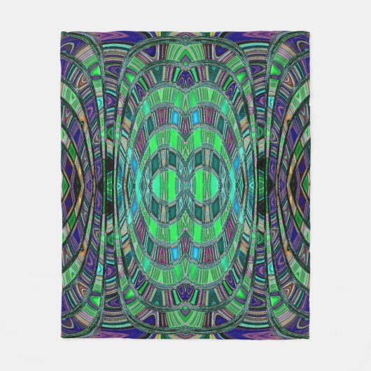 Infinity Arch Fleece Blanket - sauber grün & blau (Vorderseite)