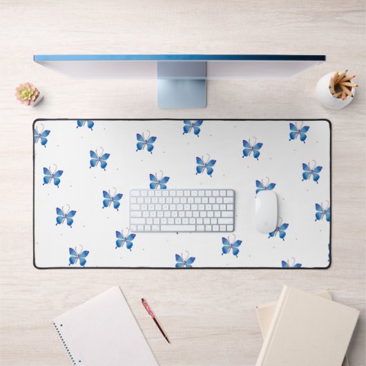 Infinity Blue Butterflies: Symbol of Love Desk Mat Schreibtischunterlage (Büro 1)