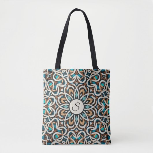 Infinity Blume Mandala Tasche (Vorderseite)