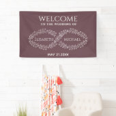 Infinity burgundy botanische romanische elegant banner (Insitu)