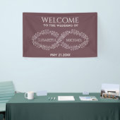 Infinity burgundy botanische romanische elegant banner (Messeveranstaltung)
