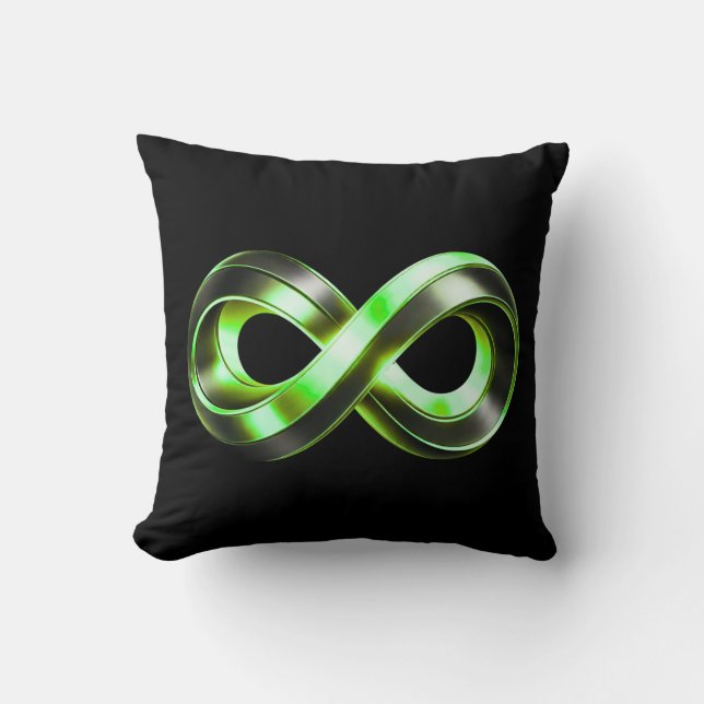 Infinity Core Emblem Accent Luxus Abstract Dekor Kissen (Vorderseite)
