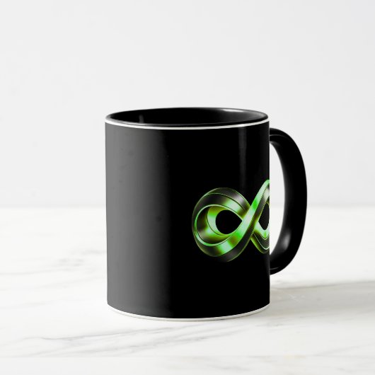 Infinity Core Emblem| Luxury Abstract Design Tasse (VorderseiteRechts)