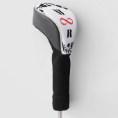 Infinity Couple R & M Schwarzer Minimalismus Silho Golf Headcover (angewinkelt)