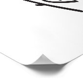 Infinity Dragonfly with Roses Black and White Poster (Ecke)