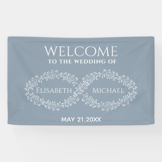 Infinity dusty blue botanic romantic elegant i banner (Horizontal)