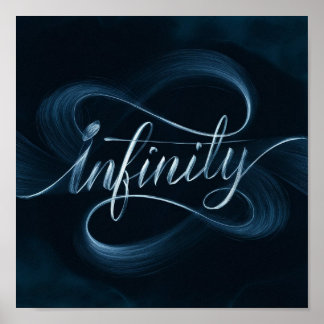 Infinity - Englische Kalligrafie Poster