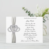 Infinity Heart Bridal Dusche Einladung (Stehend Vorderseite)