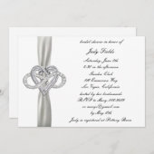 Infinity Heart Bridal Dusche Einladung (Vorne/Hinten)