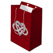 Infinity Heart Geschenktasche Mittlere Geschenktüte (Rückseite Schrägansicht)