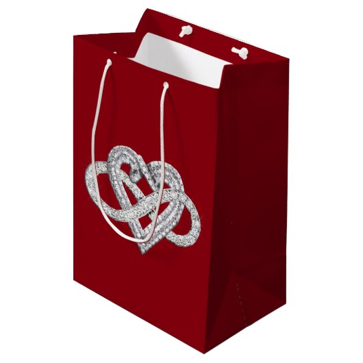 Infinity Heart Geschenktasche Mittlere Geschenktüte (Vorderseite Schrägansicht)