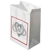 Infinity Heart Geschenktasche Mittlere Geschenktüte (Rückseite Schrägansicht)
