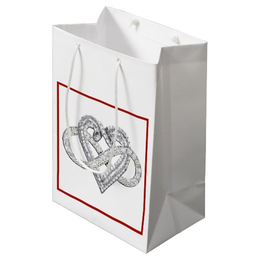 Infinity Heart Geschenktasche Mittlere Geschenktüte (Vorderseite Schrägansicht)